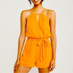 Abercrombie & Fitch yellow/mustard romper. Like new. Size medium.